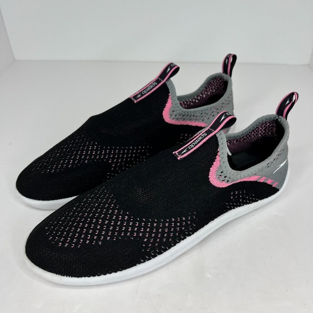 Speedo Womens 1221-11438 Black Surf Walker Strider Slip On Size 9 Water Shoes